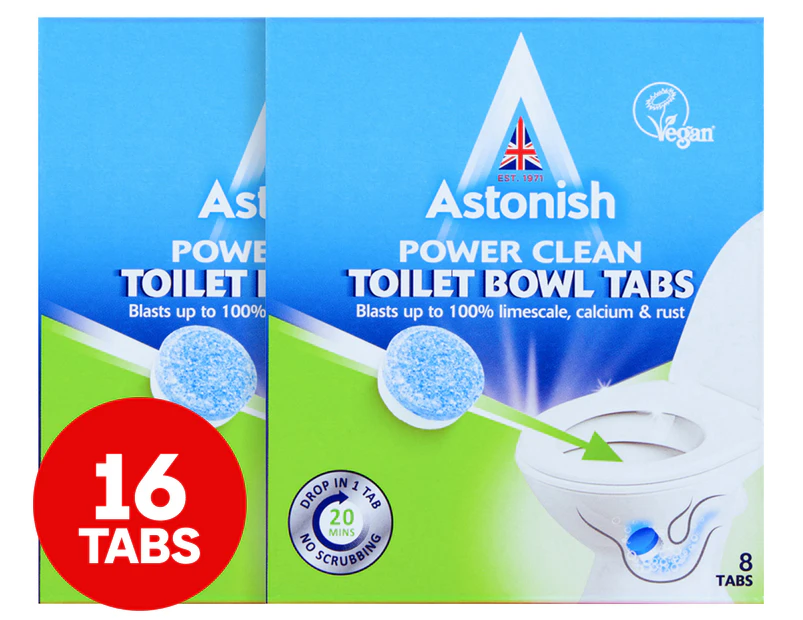 2 x 8pk Astonish Power Clean Toilet Bowl Tabs