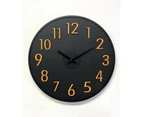 Amazing decorative wall clock classic black 50x3