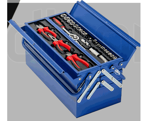 BULLET 118pc Tool Kit Box Set Metal Spanner Organizer Socket Household Toolbox 7