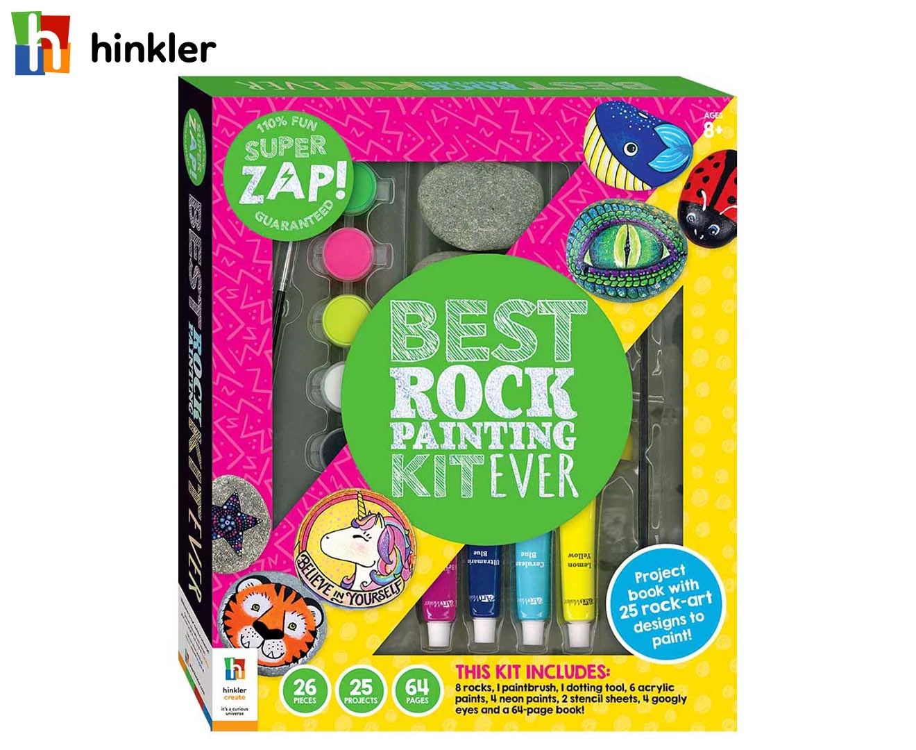 Deluxe Glow in the Dark Rock Painting Kit - Rock Painting - Art + Craft -  Adults - Hinkler