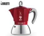 Bialetti 4 Cup Moka Induction Stovetop Espresso Maker - Red