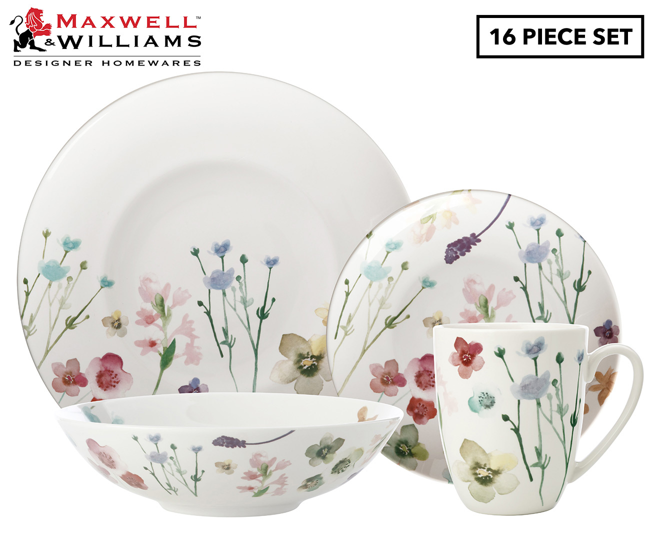 Wildwood Coupe 16-Piece Dinnerware Set by Maxwell & Williams