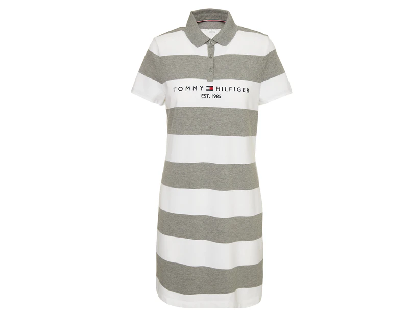 Tommy Hilfiger Women's Rugby Polo Dress - Silver Heather