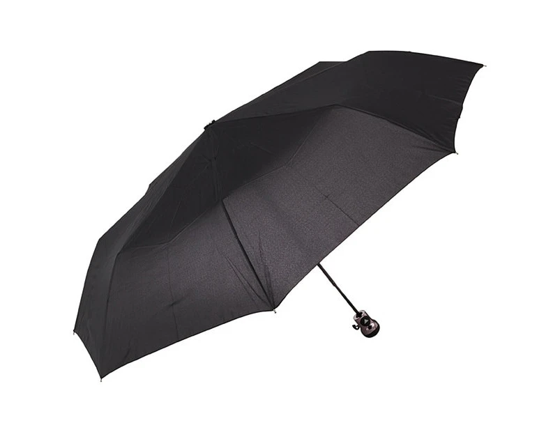 Rain and Shine Auto Open Compact Umbrella - Black