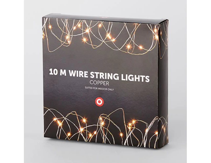 Target 10m Copper Wire String Lights - Orange