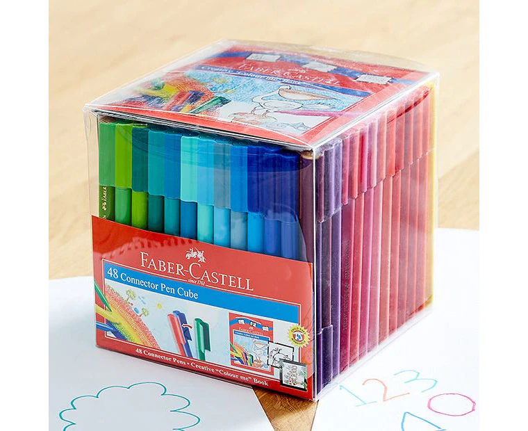 Faber Castell Connector Pen Cube - 48 Pack