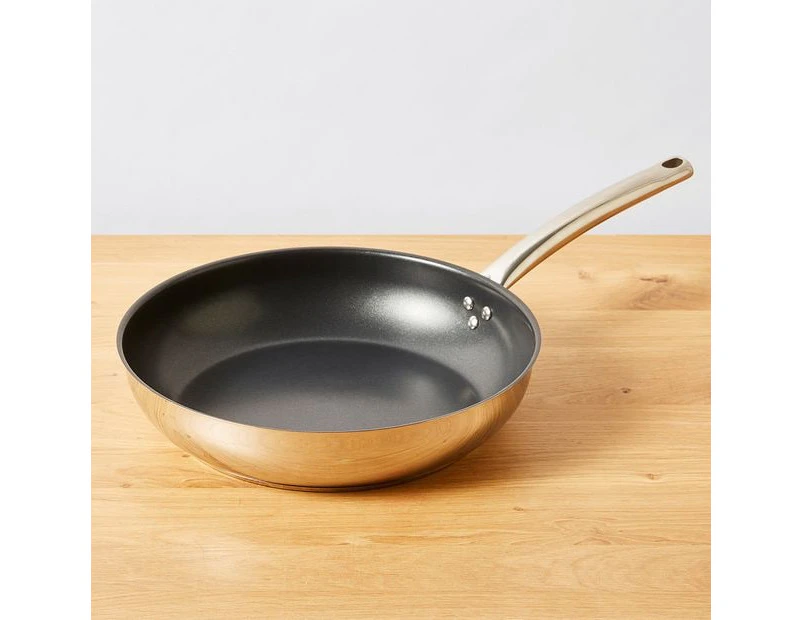Target 32cm Stainless Steel Non-Stick Frypan - Silver