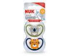 NUK Space Baby Dummy 0-6m, With Extra Ventilation, BPA-Free Silicone, 2 Pack - Assorted