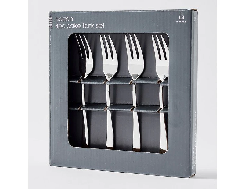 Target Hattan 4 Piece Cake Fork Set - Silver