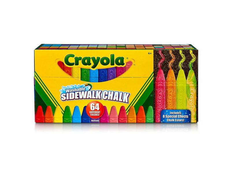 Crayola 64 Pack Washable Sidewalk Chalk