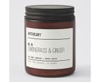 Target Apothecary Single Wood Wick Candle in Jar - Lemongrass & Ginger - Brown 1