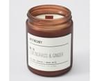 Target Apothecary Single Wood Wick Candle in Jar - Lemongrass & Ginger - Brown 2