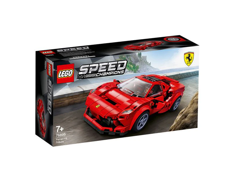 LEGO Speed Champions 76895 Ferrari F8 Tributo Toy Cars for Kids, Building  Kit Featuring Minifigure (275 Pieces)