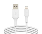 Belkin 2m USB-A to Lightning MFI-Certified Charging Data Cable for iPhone White