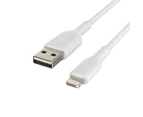 Belkin 2m USB-A to Lightning MFI-Certified Charging Data Cable for iPhone White