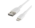 Belkin Boost Charge Lightning to USB-A Cable - 1m White - White