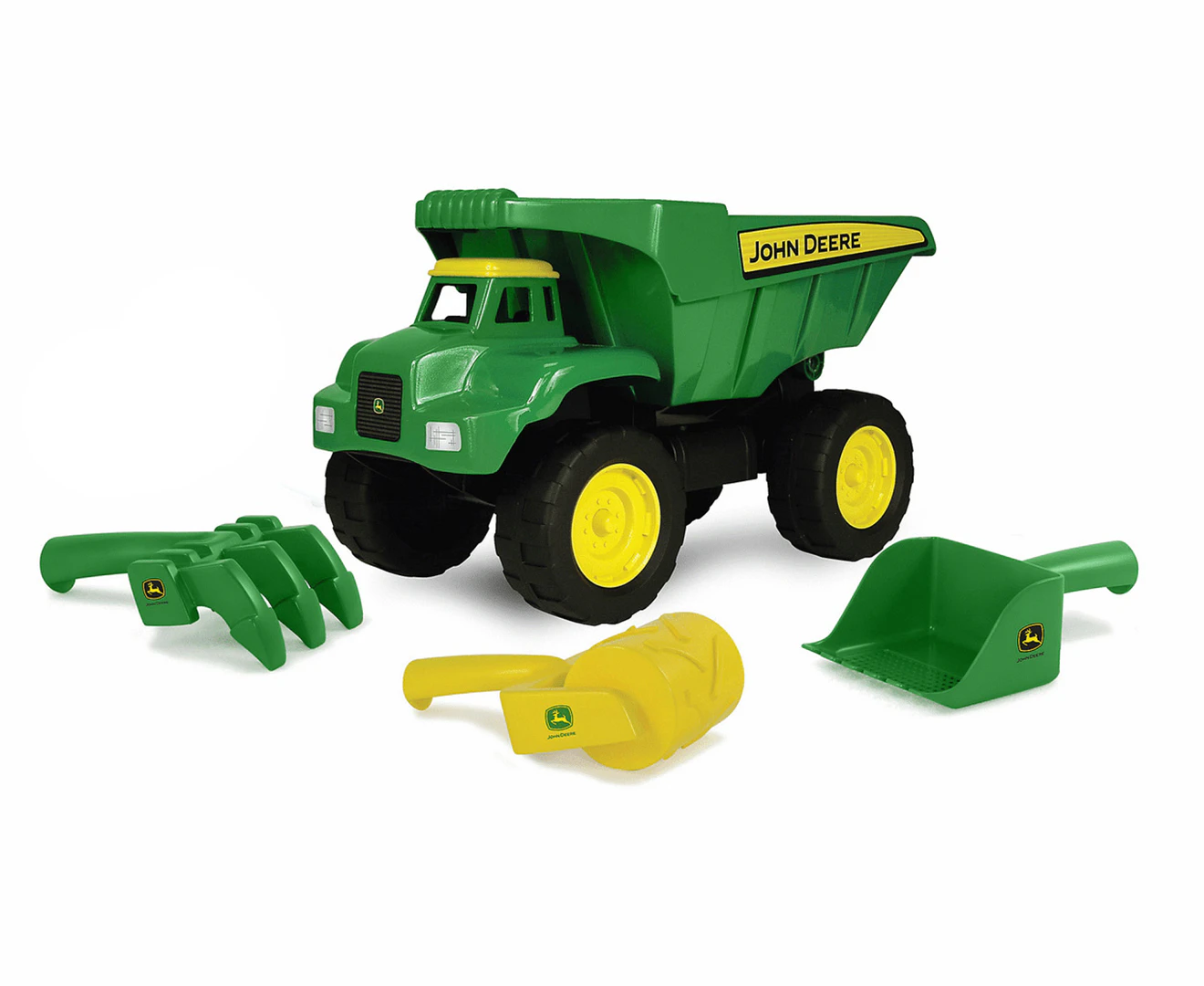 John Deere Big Scoop Dump Truck w/ Sand Tools Playset