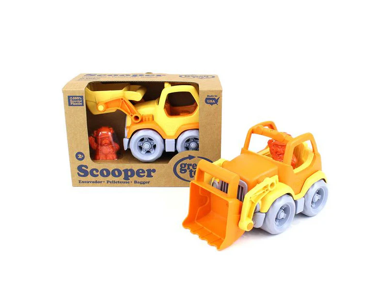 Green Toys Construction Truck - Scooper - Assorted* - Orange