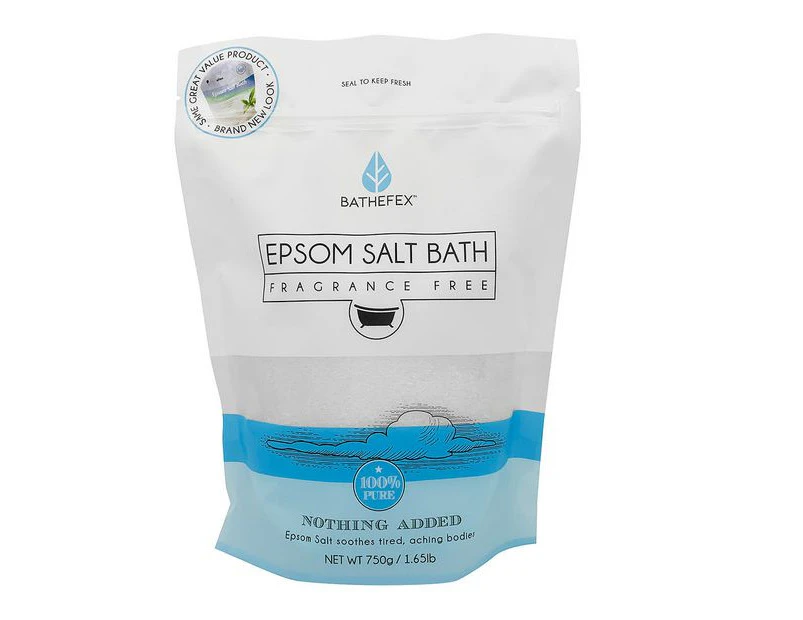 Bathefex Epsom Salt Bath - Fragrance Free 1.4kg - Blue