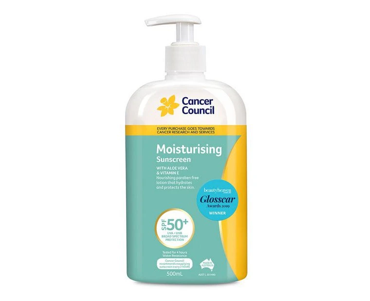 Cancer Council Moisturising 50+ Pump 500ml