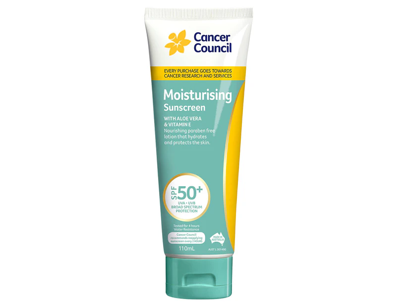 Cancer Council SPF50+ Moisturising Sunscreen 110mL