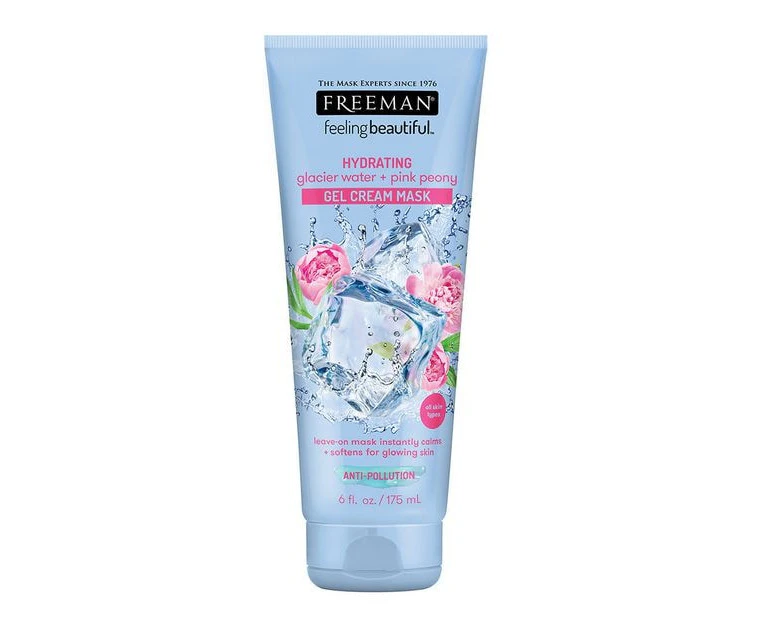 Freeman Hydrating Glacier Water + Pink Peony Gel Cream Mask 175ml - Pink