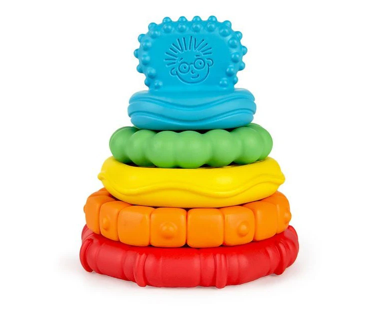 Baby Einstein Stack & Teethe Multi-Textured Teether Toy - Blue