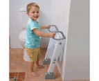 Dreambaby Step-Up Toilet Topper Stool Seat Adjustable GRY/WHT Kids/Toddler 18m+