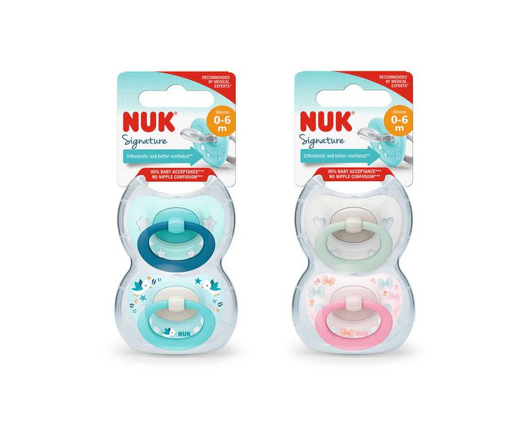 Nuk Signature Soother 0-6 Months 2 Pack