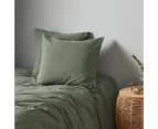 Arlo Stonewash European Pillowcase - Green