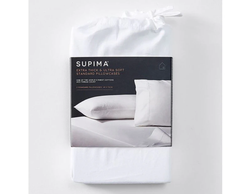 Target Supima 2 Pack 400 Thread Count Pillowcases - White