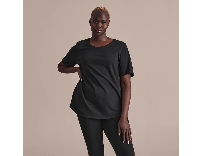 Target Curve Organic Cotton T-Shirt - Black