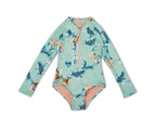 Piping Hot Tropical Surfsuit - Green