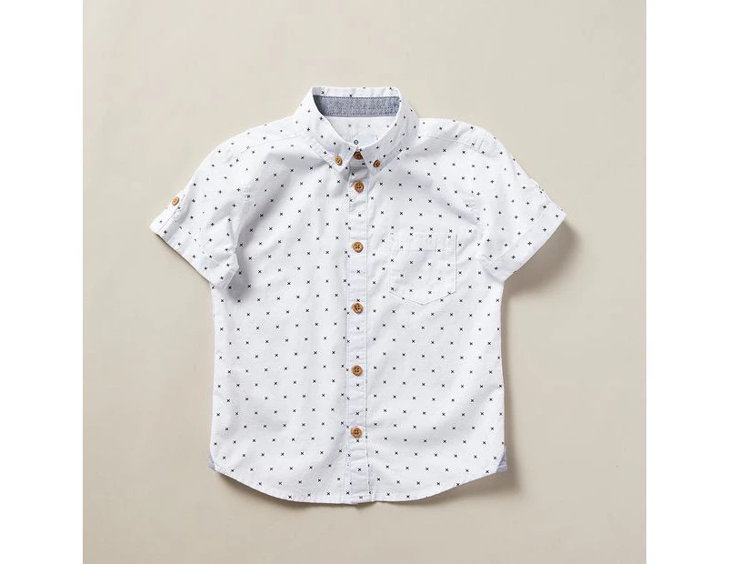 Target Short Sleeve Ditzy Shirt - White