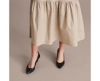 Preview Poplin Tiered Skirt - Brown