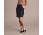 Preview Linen Blend Pencil Skirt - Black