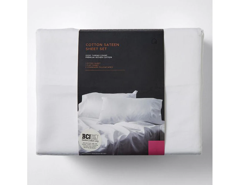 Target 1000 Thread Count Cotton Sateen Sheet Set - White