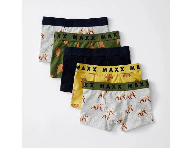 Maxx 5 Pack Boys Trunks - Multi