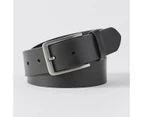 Target Antique Leather Buckle Belt - Black