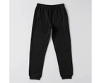 Target Double Knee School Fleece Trackpants - Black