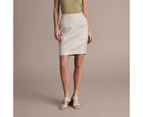Preview Linen Blend Pencil Skirt - Neutral