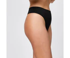Lily Loves Ribbed Seamfree High Waisted G-String Briefs; Style: LGS02076 - Black