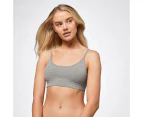 Lily Loves Ribbed Strappy Crop Top; Style: LBR98832 - Grey