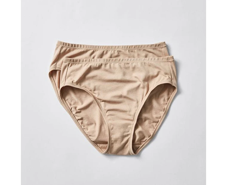 Target 2 Pack Bamboo High Cut Briefs - Neutral