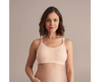 Target Maternity Racer Back Seamfree Crop Bra; Style: LCT98854 - Neutral