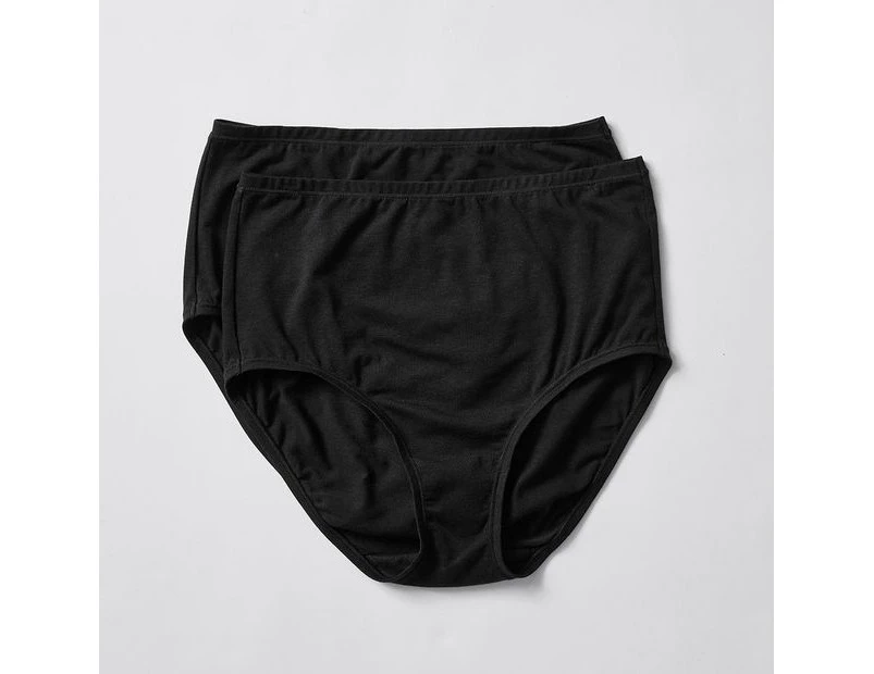 Target 2 Pack Bamboo Full Briefs - Black