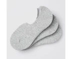 Maxx 3 Pack No Show Socks - Grey - Grey