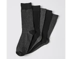 Maxx 5 Pack Business Socks - Grey - Grey