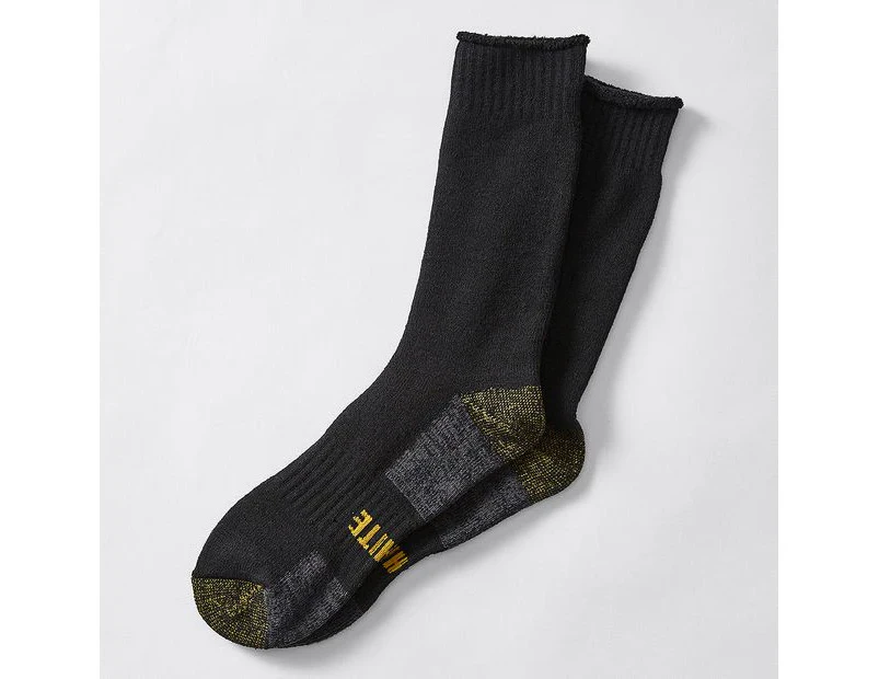 Graphite 2 Pack Cotton Blend Outdoor Socks - Black - Black