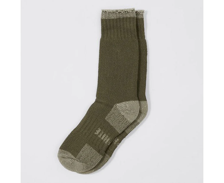 Graphite 2 Pack Bamboo Outdoor Socks - Khaki - Green